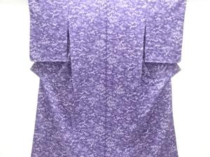 大正ロマン　草花模様上代紬単衣着物